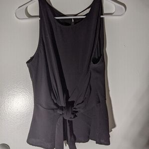 Black tie-front shirt - Francesca's (medium)